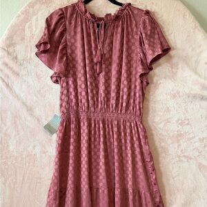 Max Studio Mauve Polka Dot Dress